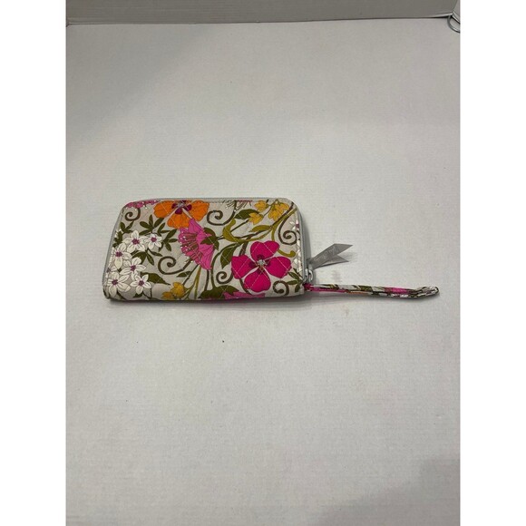 Vera Bradley Tea Garden Zip Around Wallet Wristlet - Picture 3 of 6